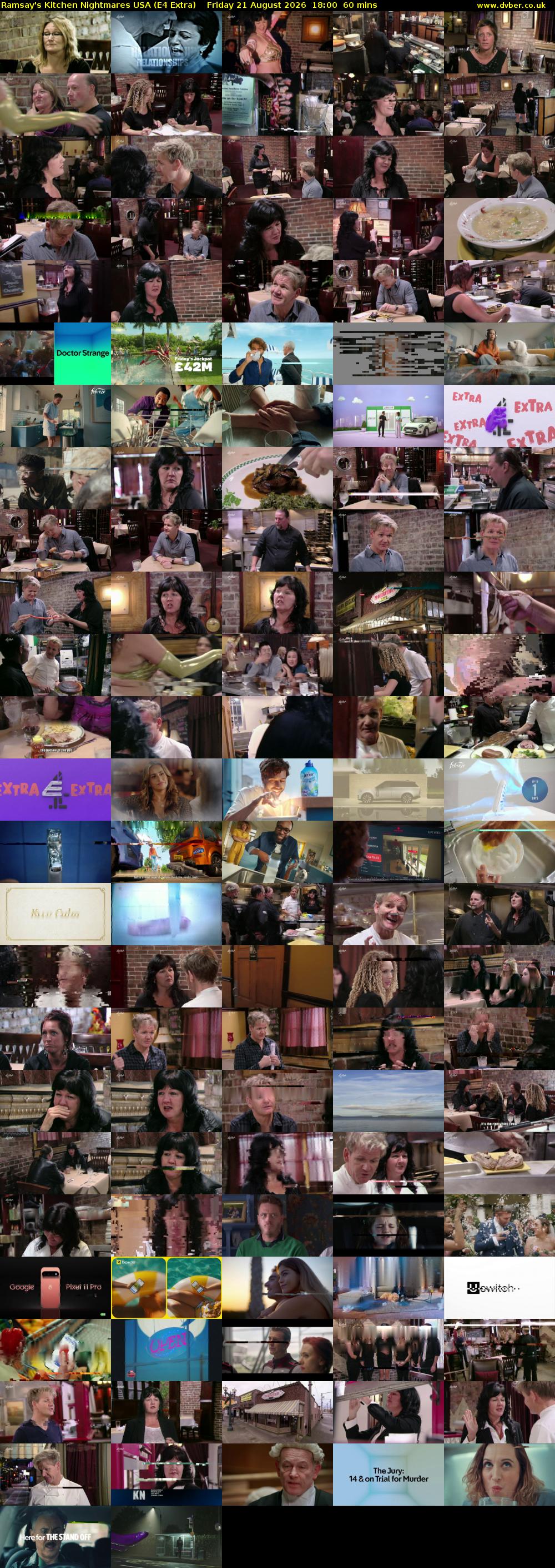 Ramsay's Kitchen Nightmares USA (E4 Extra) Friday 21 August 2026 18:00 - 19:00