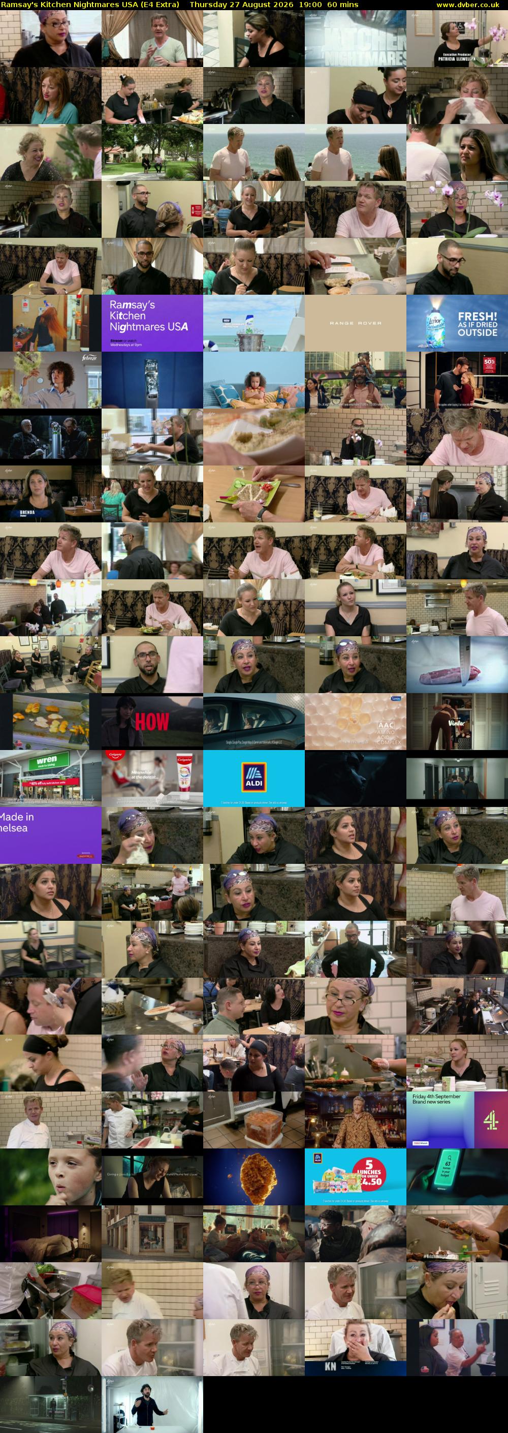 Ramsay's Kitchen Nightmares USA (E4 Extra) Thursday 27 August 2026 19:00 - 20:00