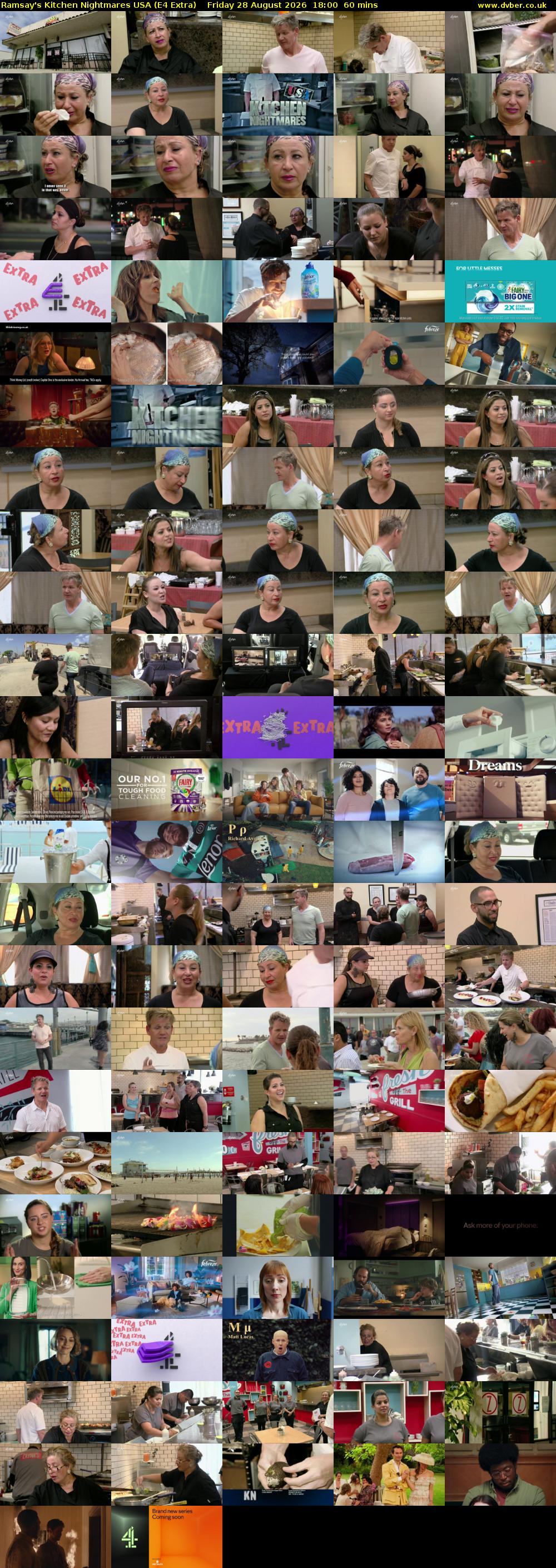 Ramsay's Kitchen Nightmares USA (E4 Extra) Friday 28 August 2026 18:00 - 19:00