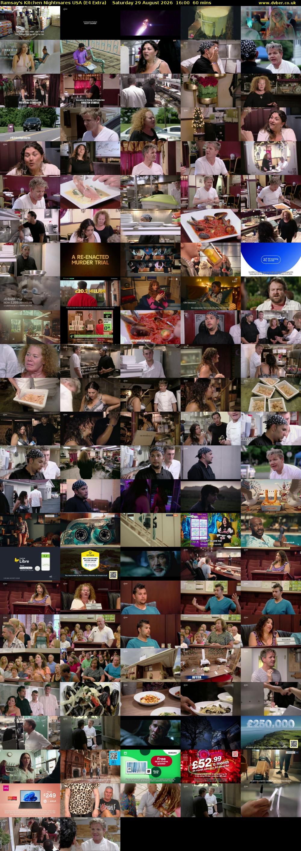 Ramsay's Kitchen Nightmares USA (E4 Extra) Saturday 29 August 2026 16:00 - 17:00