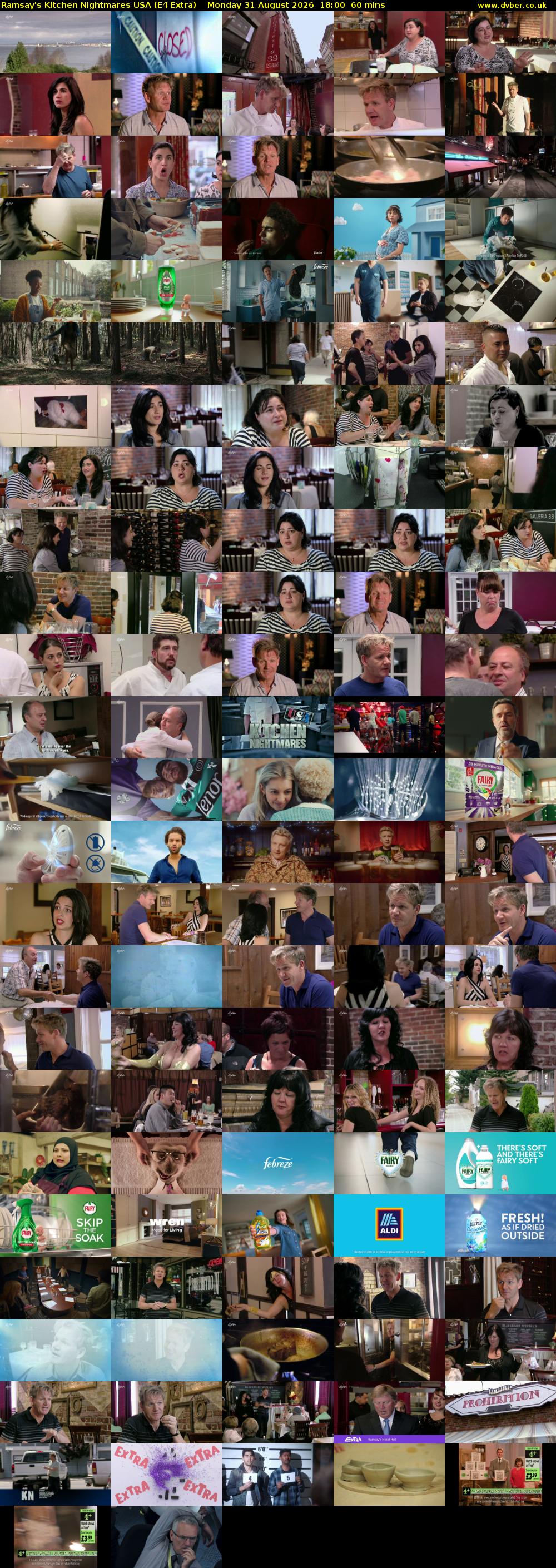 Ramsay's Kitchen Nightmares USA (E4 Extra) Monday 31 August 2026 18:00 - 19:00