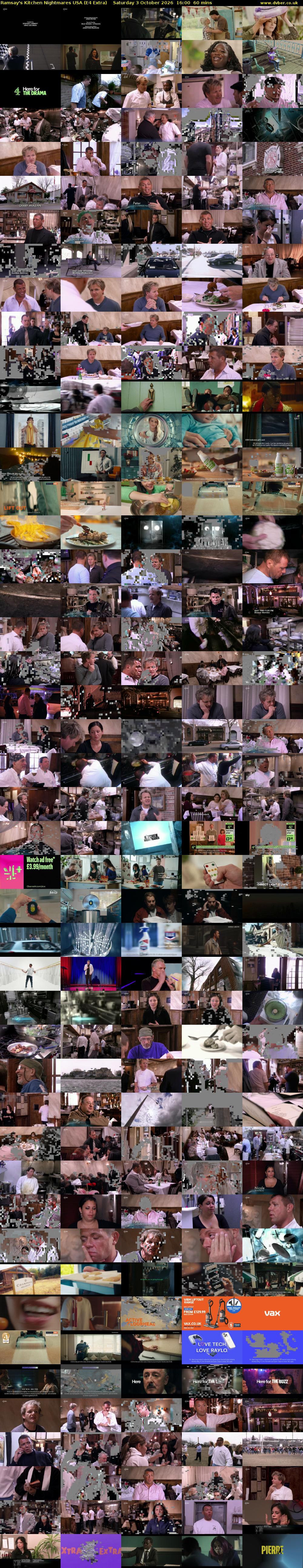 Ramsay's Kitchen Nightmares USA (E4 Extra) Saturday 3 October 2026 16:00 - 17:00