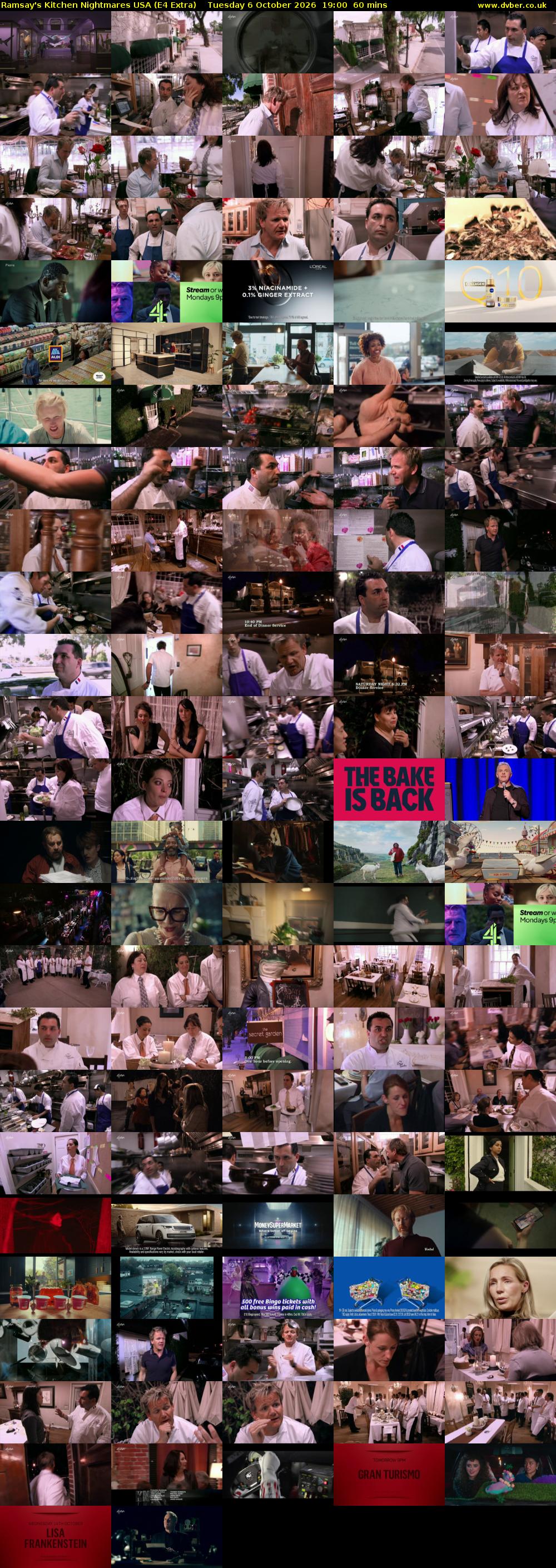 Ramsay's Kitchen Nightmares USA (E4 Extra) Tuesday 6 October 2026 19:00 - 20:00