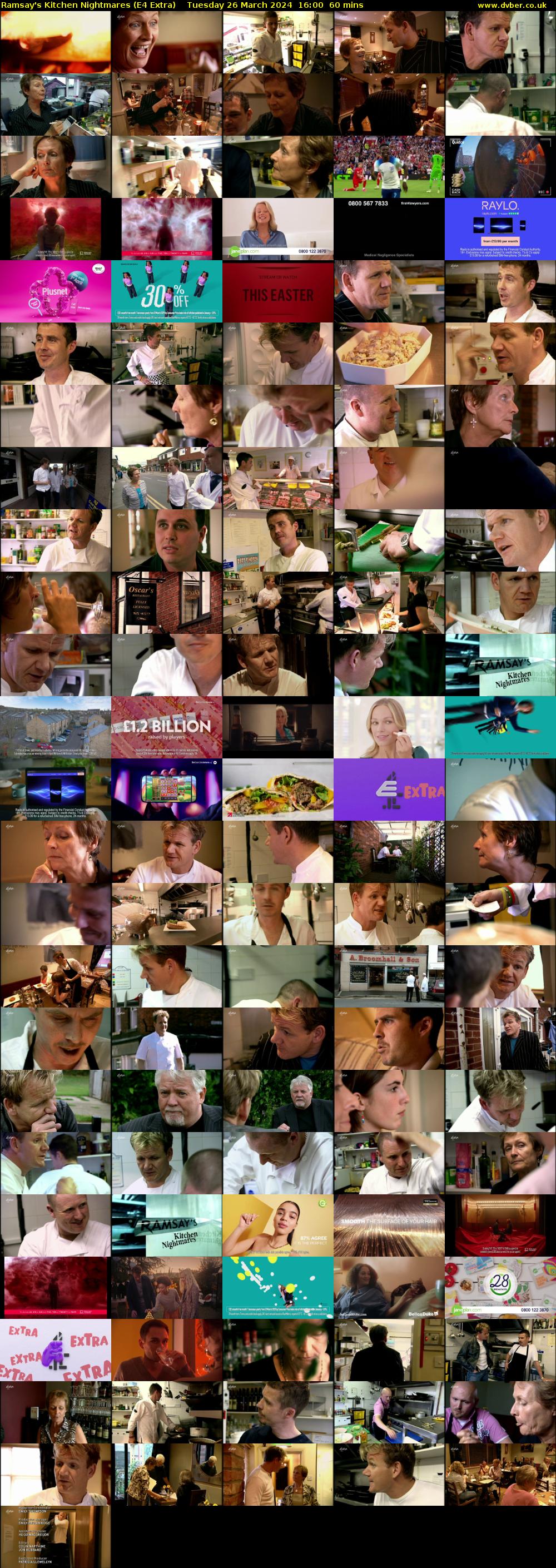 Ramsay's Kitchen Nightmares (E4 Extra) Tuesday 26 March 2024 16:00 - 17:00