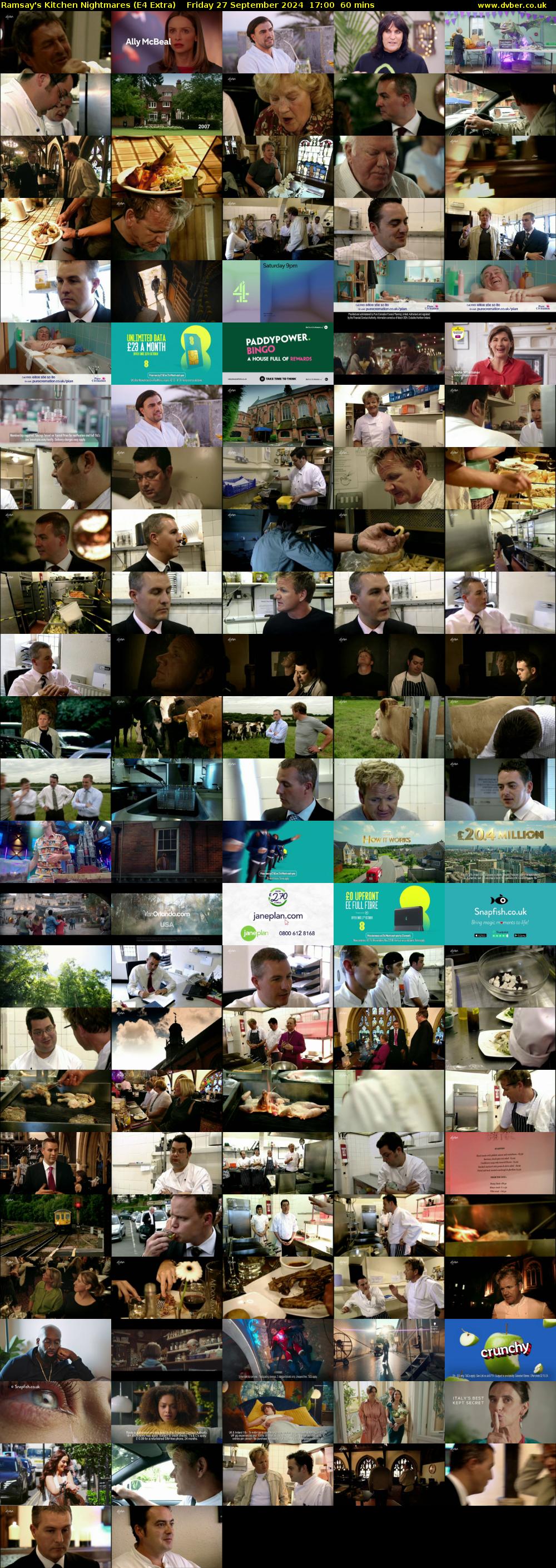 Ramsay's Kitchen Nightmares (E4 Extra) Friday 27 September 2024 17:00 - 18:00