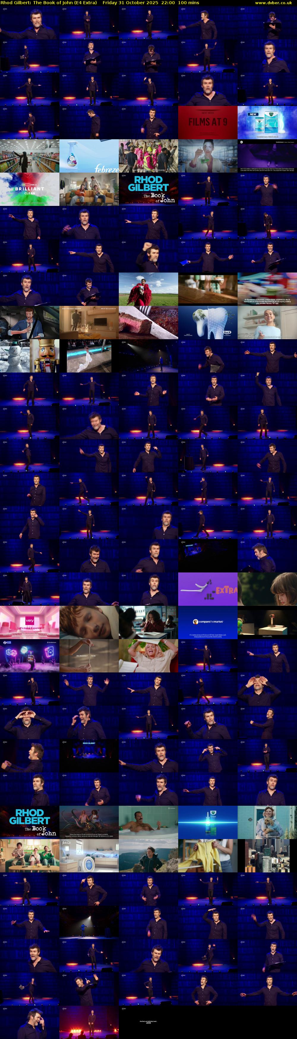 Rhod Gilbert: The Book of John (E4 Extra) Friday 31 October 2025 22:00 - 23:40