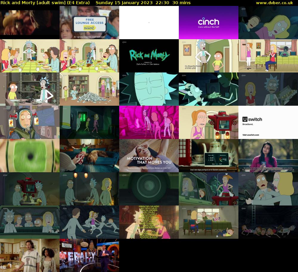 Rick and Morty [adult swim] (E4 Extra) Sunday 15 January 2023 22:30 - 23:00