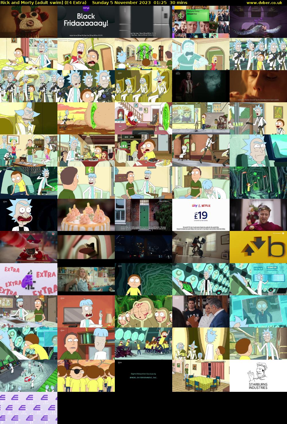 Rick and Morty [adult swim] (E4 Extra) Sunday 5 November 2023 01:25 - 01:55