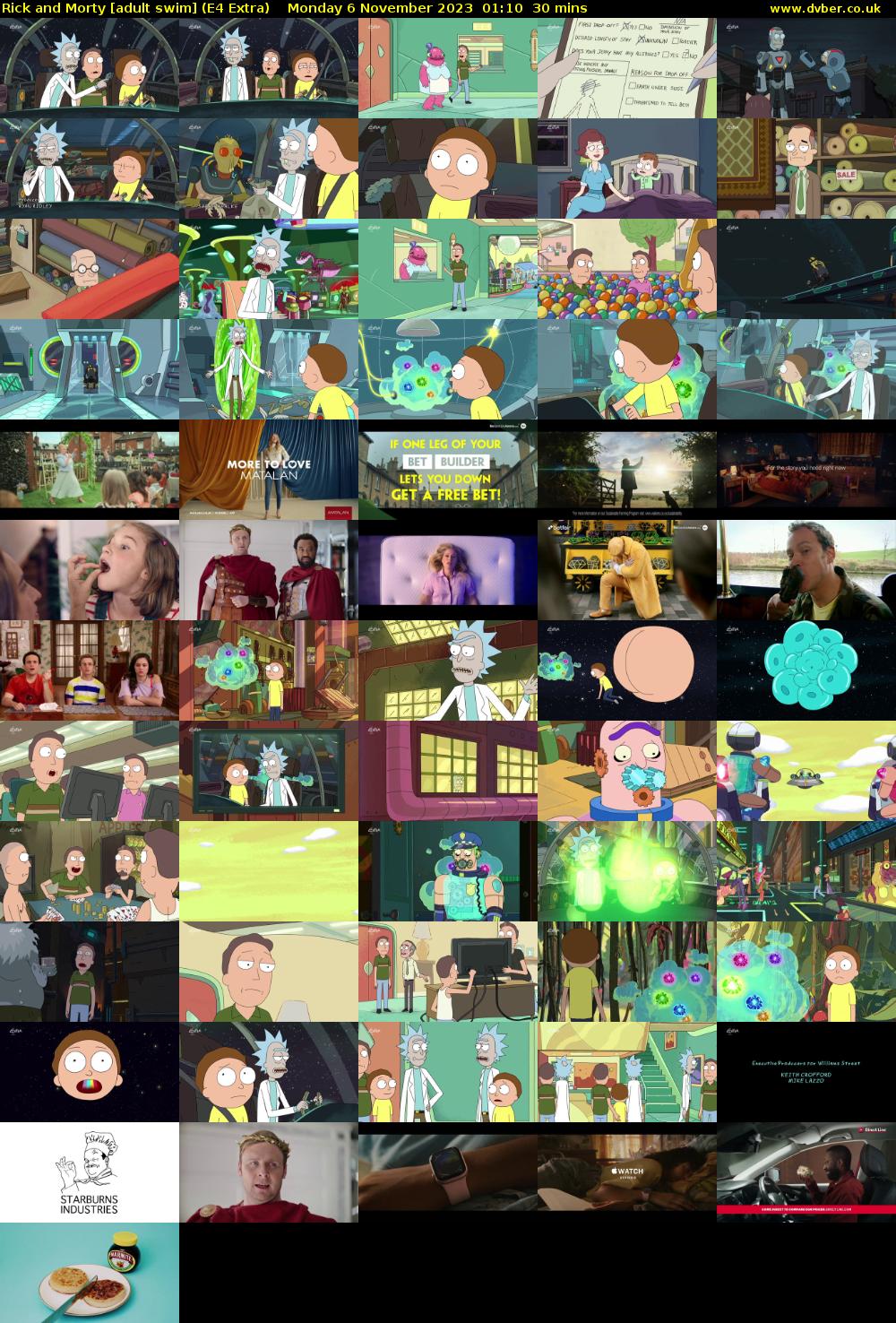 Rick and Morty [adult swim] (E4 Extra) Monday 6 November 2023 01:10 - 01:40