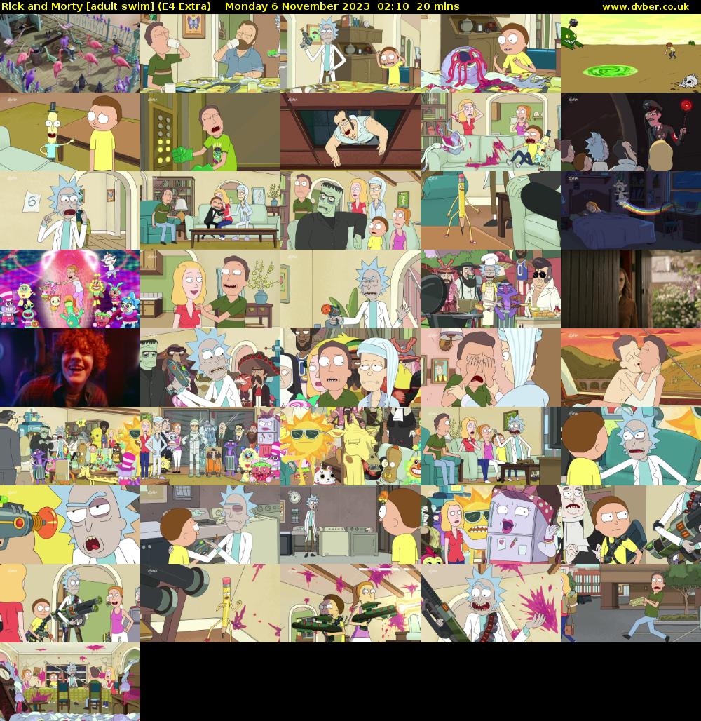 Rick and Morty [adult swim] (E4 Extra) Monday 6 November 2023 02:10 - 02:30