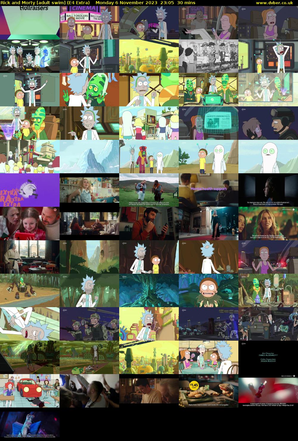 Rick and Morty [adult swim] (E4 Extra) Monday 6 November 2023 23:05 - 23:35