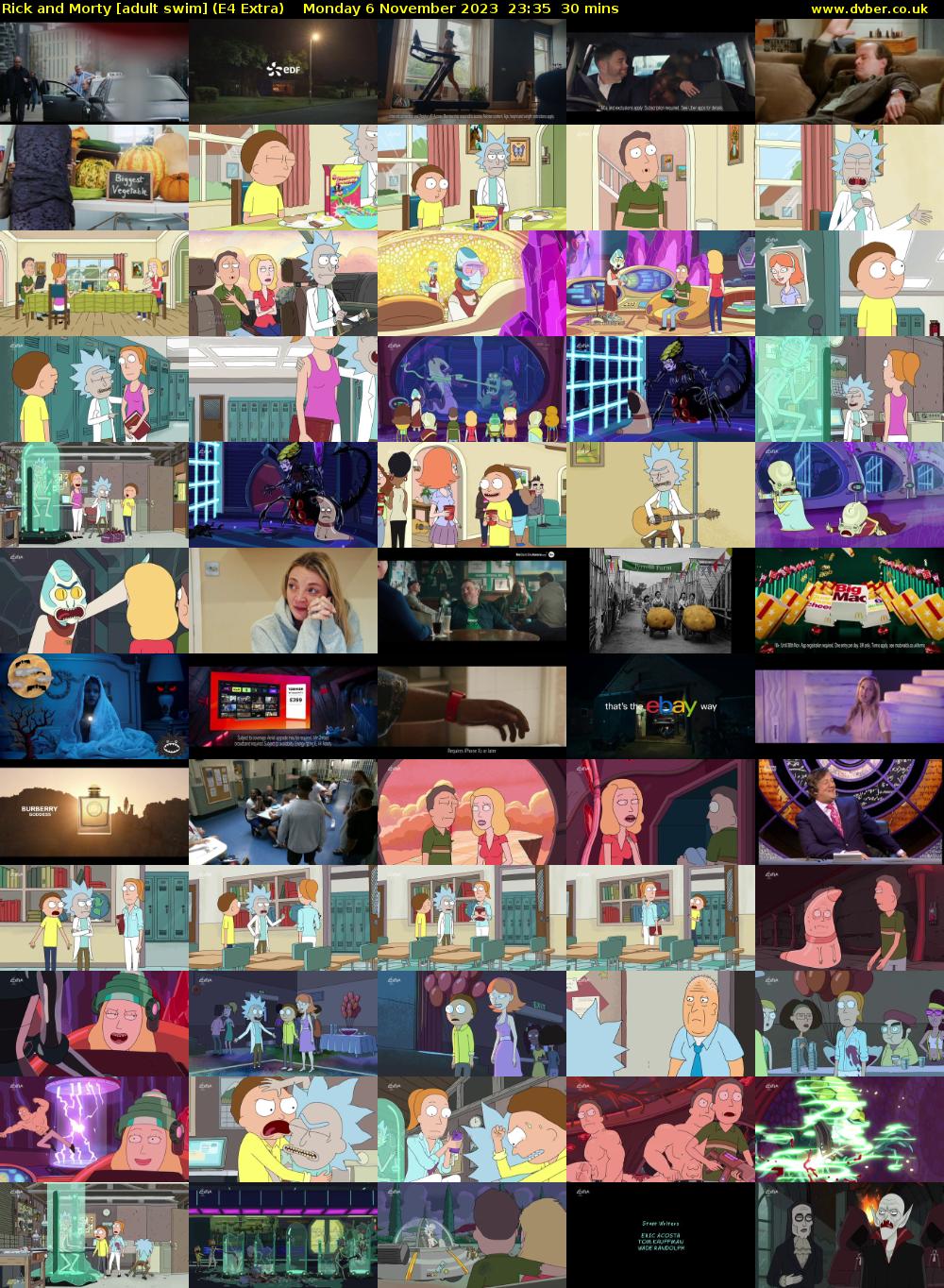 Rick and Morty [adult swim] (E4 Extra) Monday 6 November 2023 23:35 - 00:05
