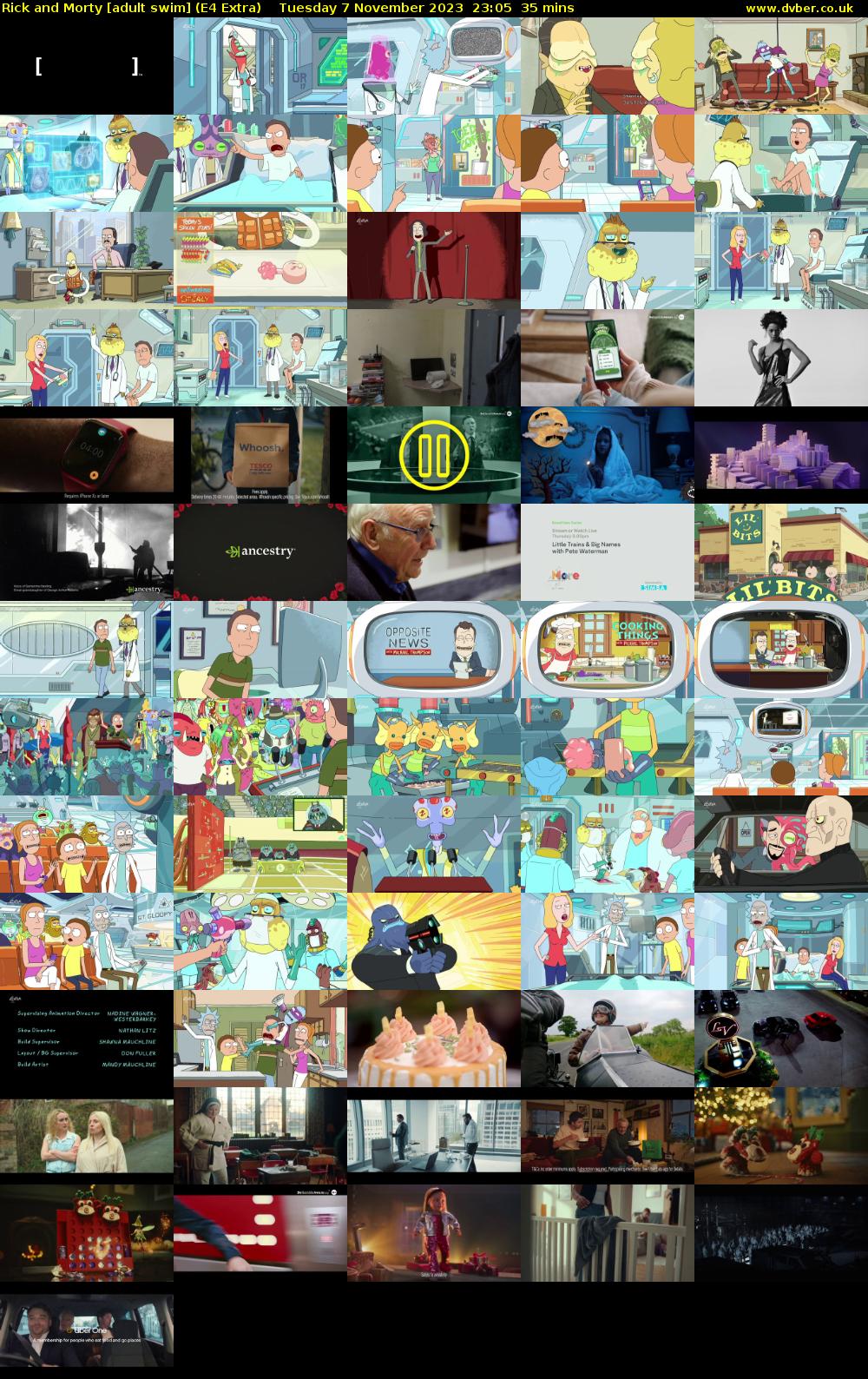 Rick and Morty [adult swim] (E4 Extra) Tuesday 7 November 2023 23:05 - 23:40
