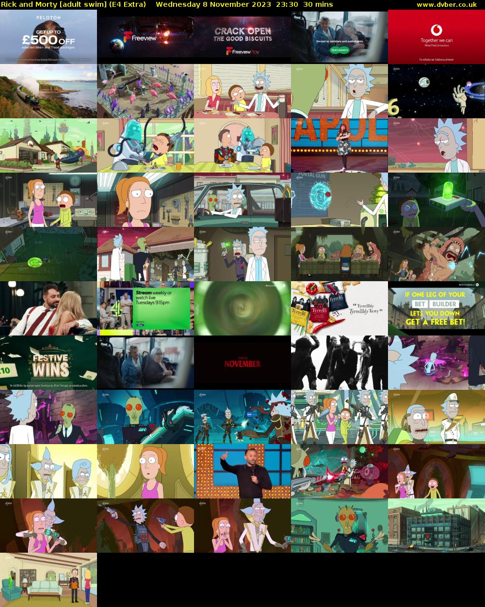 Rick and Morty [adult swim] (E4 Extra) Wednesday 8 November 2023 23:30 - 00:00