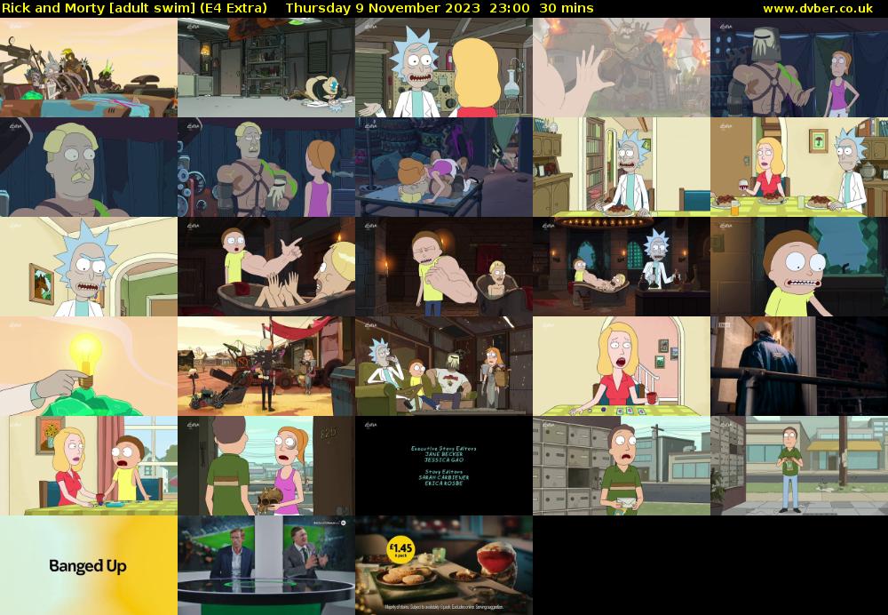 Rick and Morty [adult swim] (E4 Extra) Thursday 9 November 2023 23:00 - 23:30