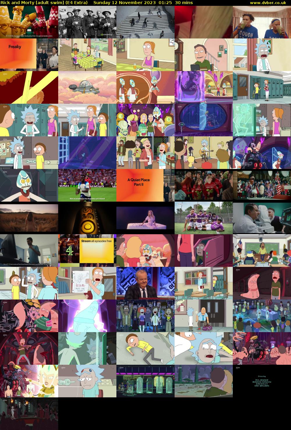 Rick and Morty [adult swim] (E4 Extra) Sunday 12 November 2023 01:25 - 01:55