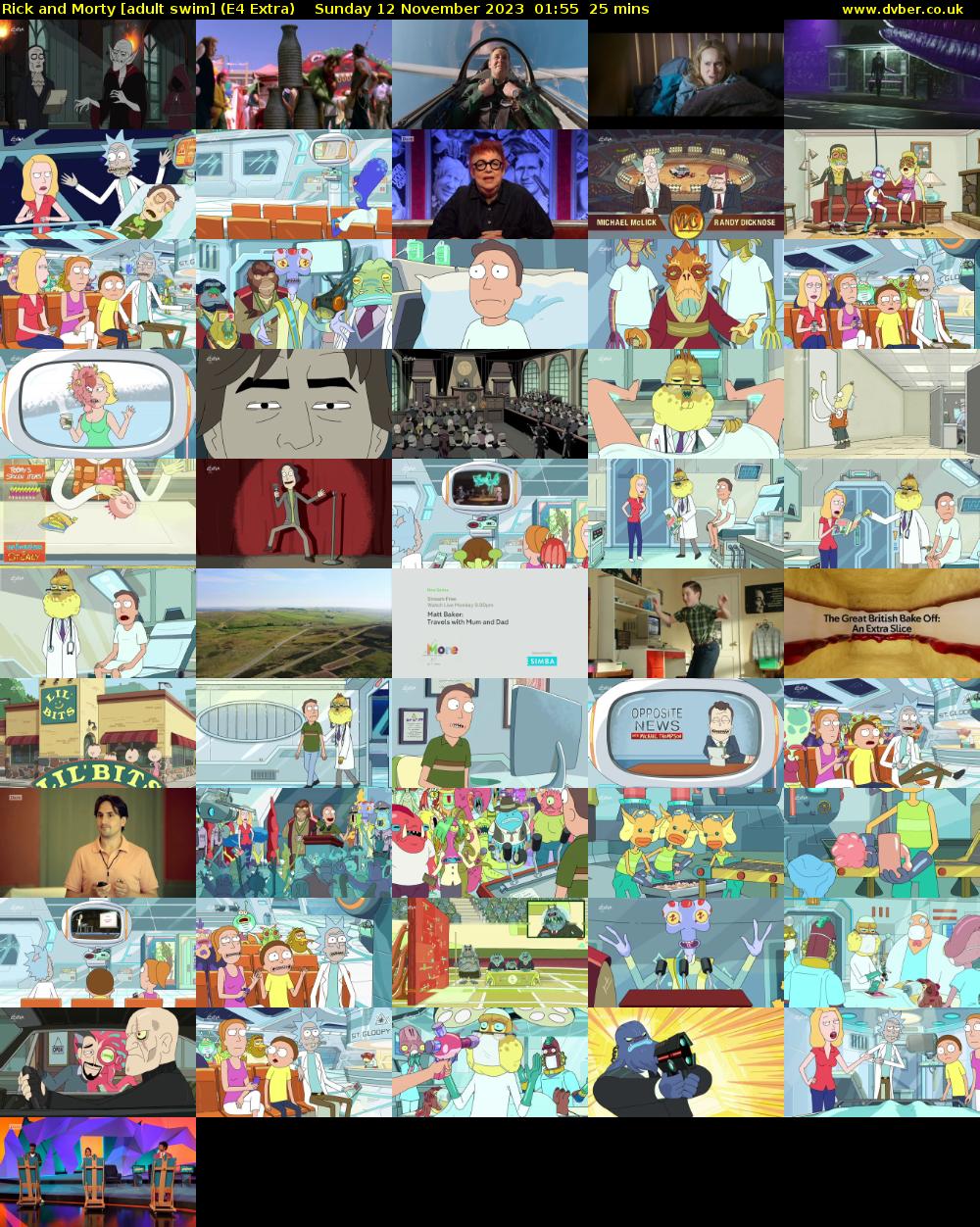 Rick and Morty [adult swim] (E4 Extra) Sunday 12 November 2023 01:55 - 02:20