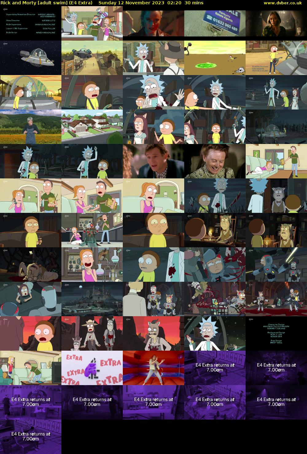 Rick and Morty [adult swim] (E4 Extra) Sunday 12 November 2023 02:20 - 02:50