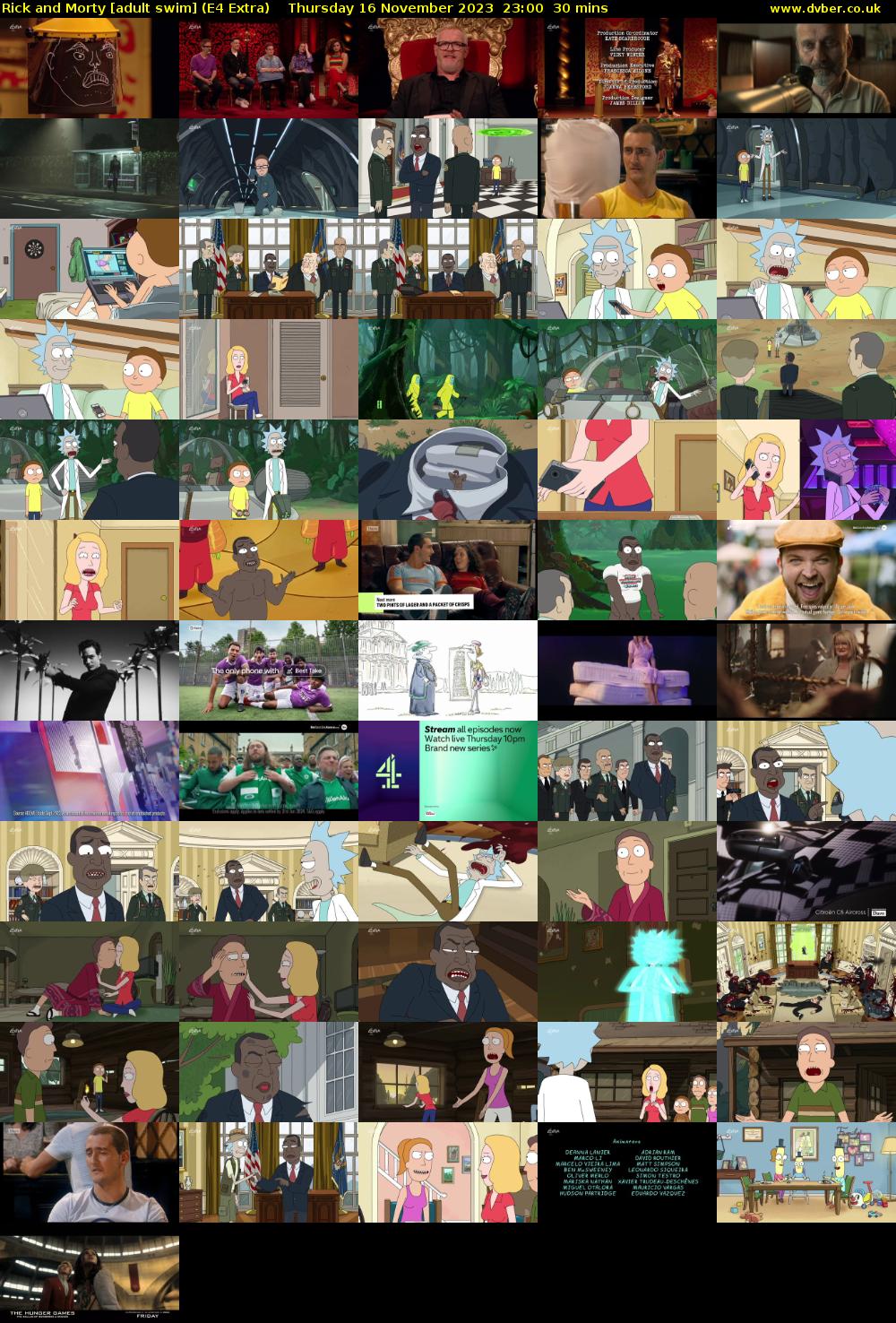 Rick and Morty [adult swim] (E4 Extra) Thursday 16 November 2023 23:00 - 23:30