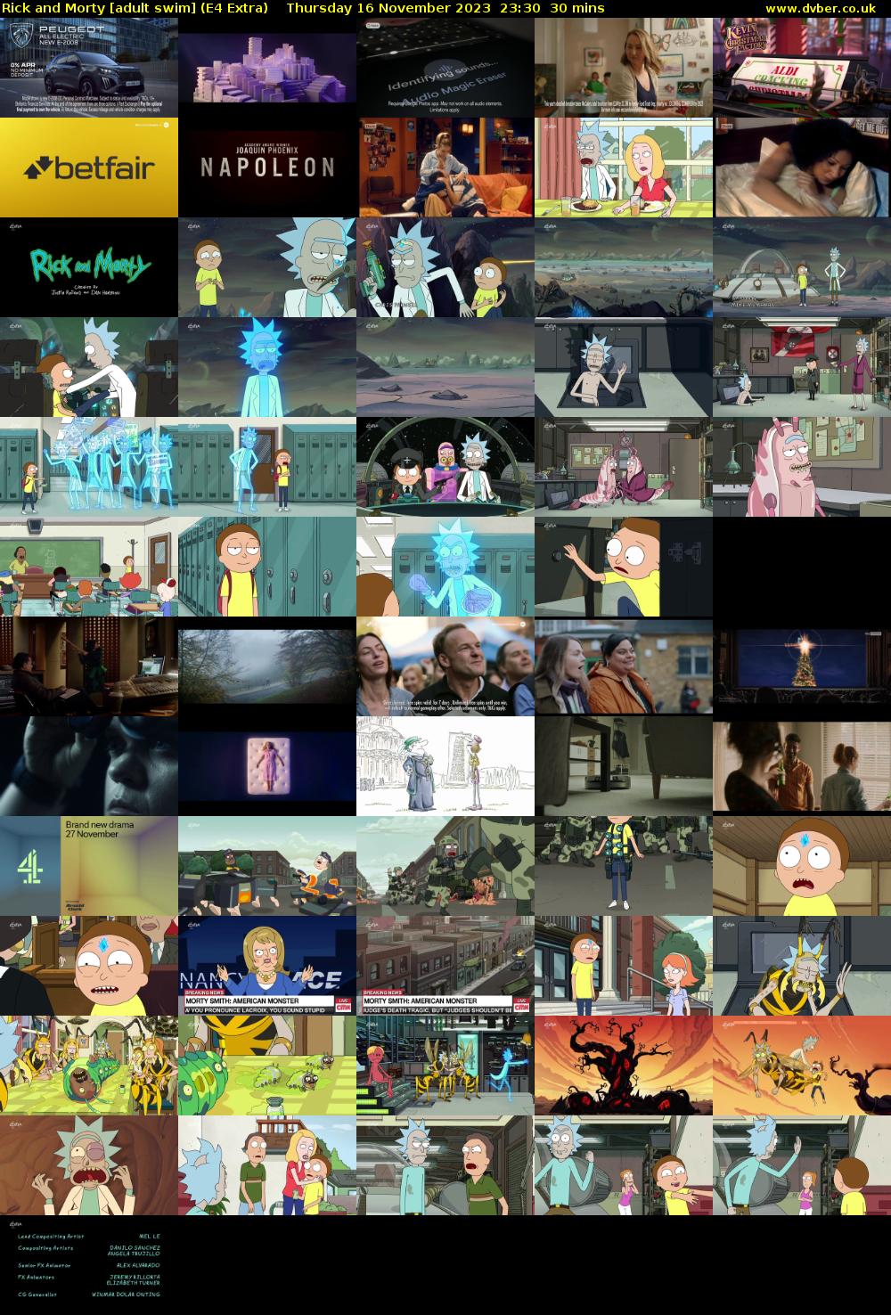 Rick and Morty [adult swim] (E4 Extra) Thursday 16 November 2023 23:30 - 00:00