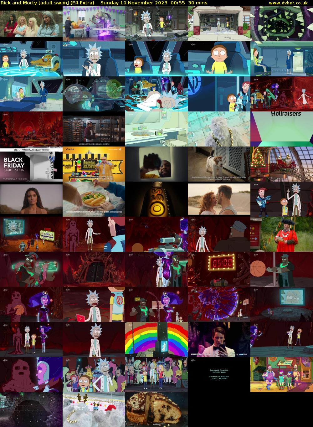 Rick and Morty [adult swim] (E4 Extra) Sunday 19 November 2023 00:55 - 01:25