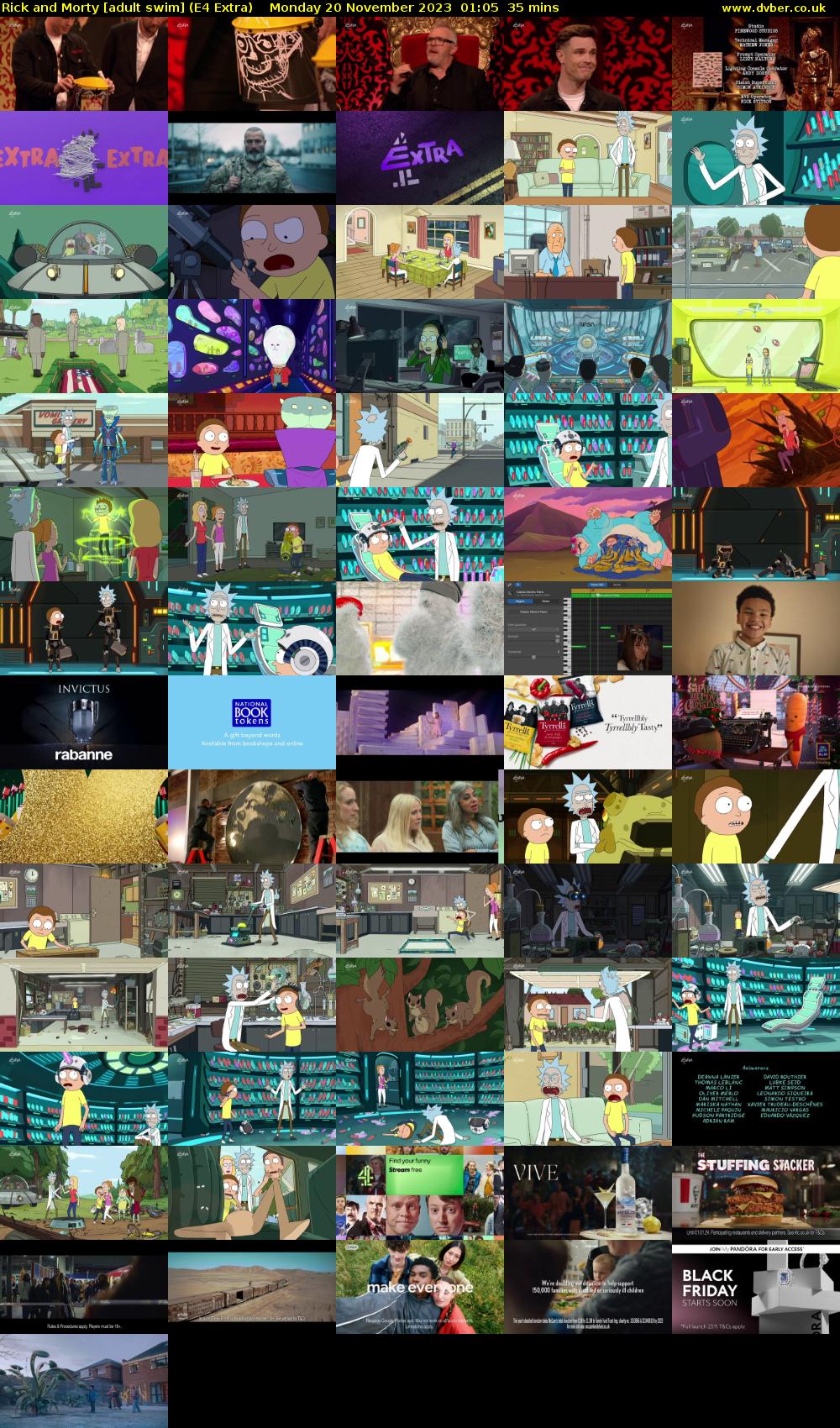 Rick and Morty [adult swim] (E4 Extra) Monday 20 November 2023 01:05 - 01:40