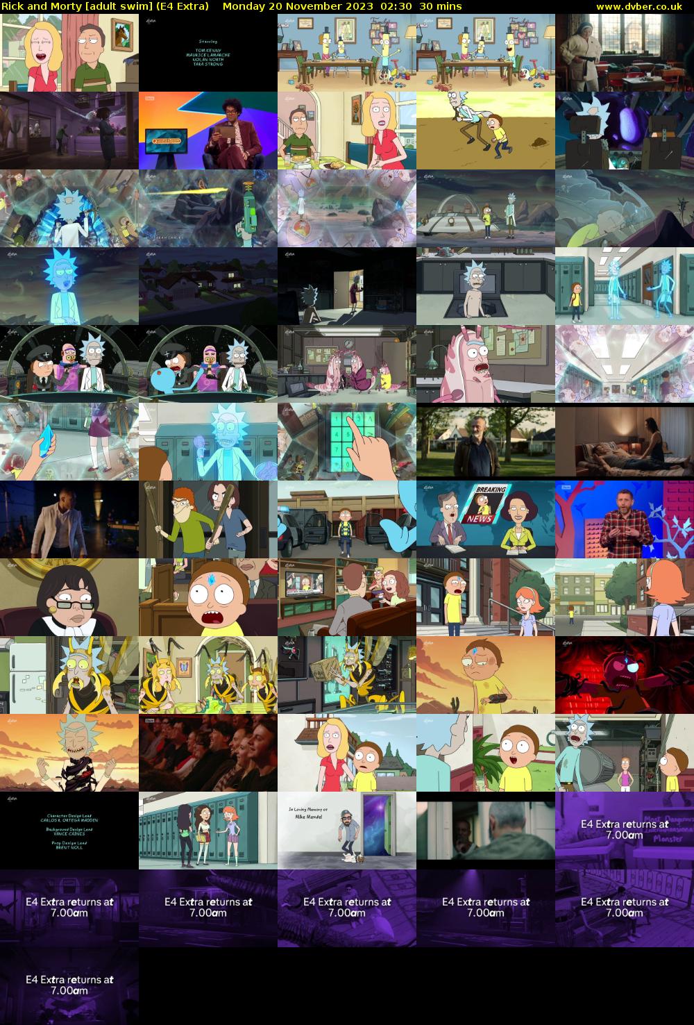 Rick and Morty [adult swim] (E4 Extra) Monday 20 November 2023 02:30 - 03:00