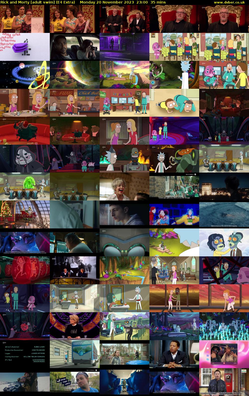 Rick and Morty [adult swim] (E4 Extra) Monday 20 November 2023 23:00 - 23:35