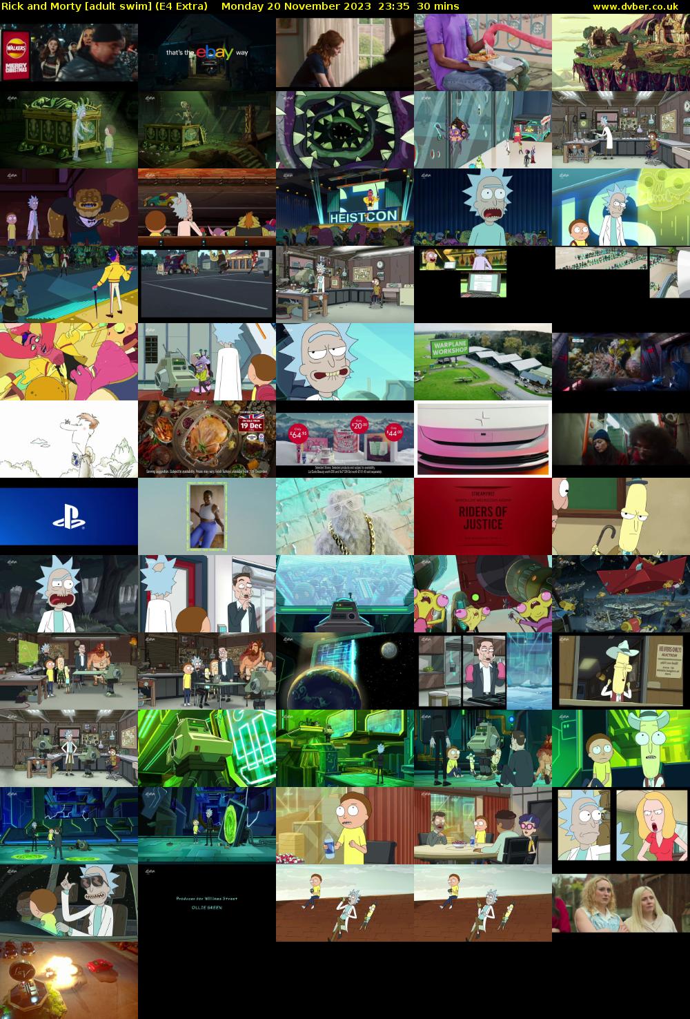 Rick and Morty [adult swim] (E4 Extra) Monday 20 November 2023 23:35 - 00:05