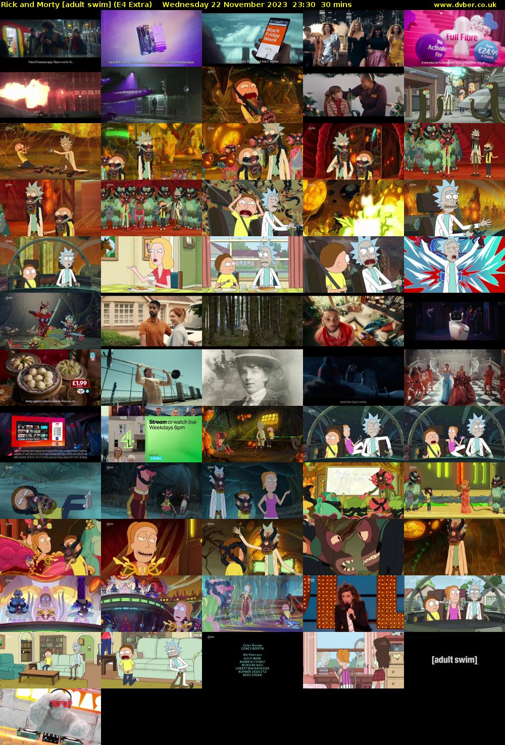 Rick and Morty [adult swim] (E4 Extra) Wednesday 22 November 2023 23:30 - 00:00