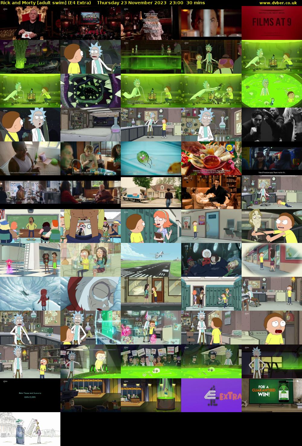Rick and Morty [adult swim] (E4 Extra) Thursday 23 November 2023 23:00 - 23:30