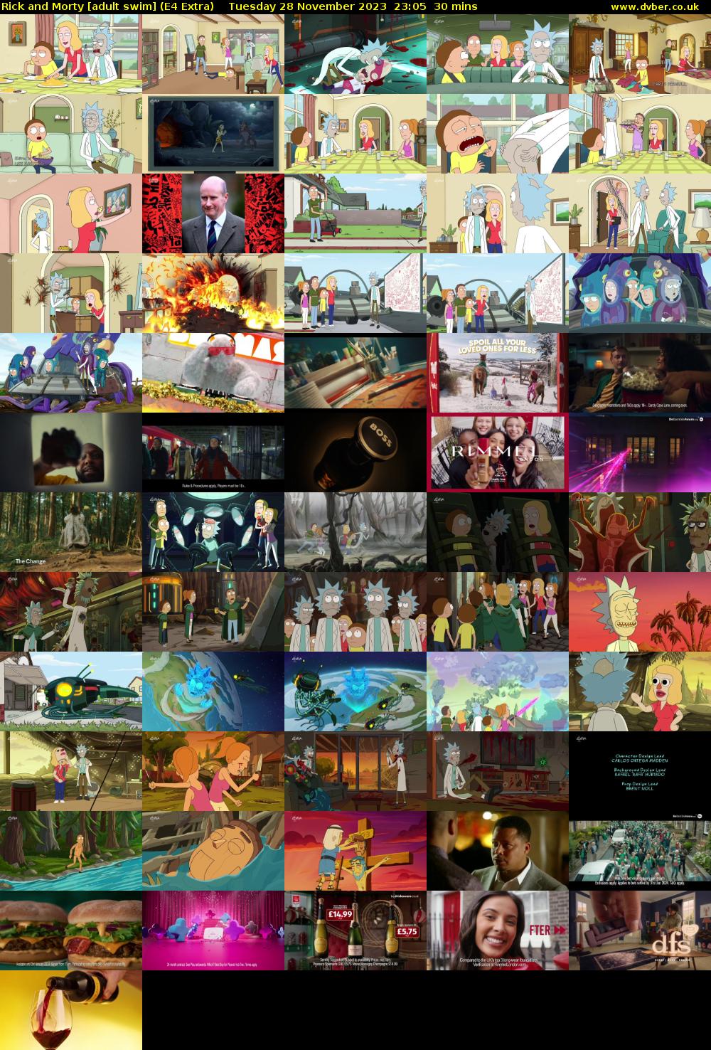 Rick and Morty [adult swim] (E4 Extra) Tuesday 28 November 2023 23:05 - 23:35