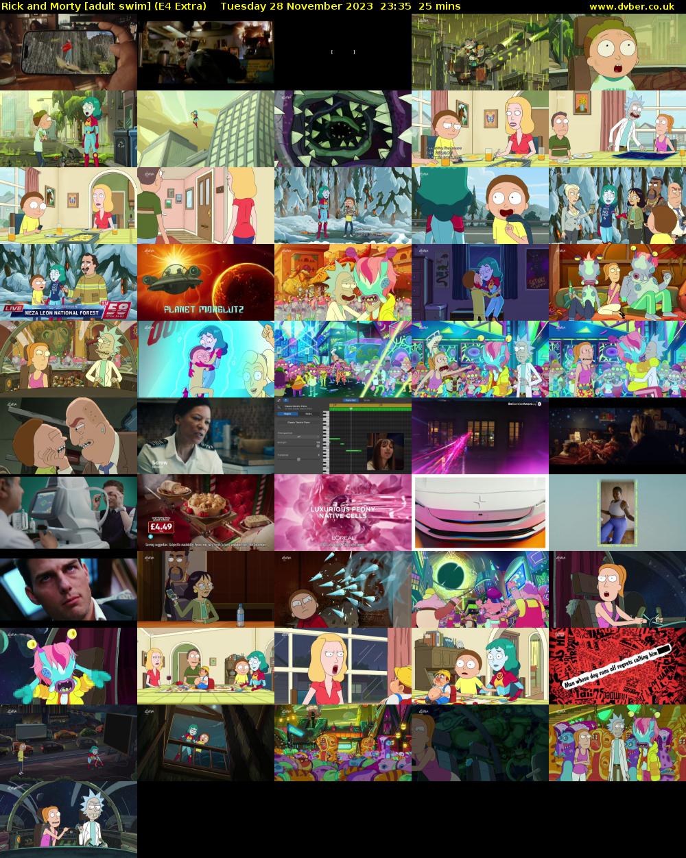 Rick and Morty [adult swim] (E4 Extra) Tuesday 28 November 2023 23:35 - 00:00