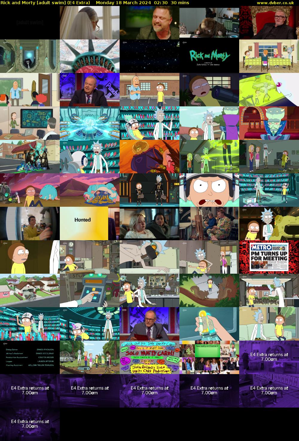 Rick and Morty [adult swim] (E4 Extra) Monday 18 March 2024 02:30 - 03:00
