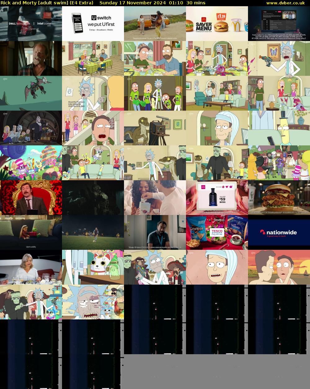 Rick and Morty [adult swim] (E4 Extra) Sunday 17 November 2024 01:10 - 01:40