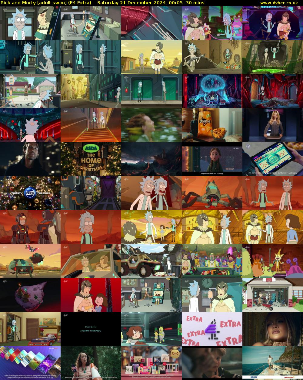 Rick and Morty [adult swim] (E4 Extra) Saturday 21 December 2024 00:05 - 00:35