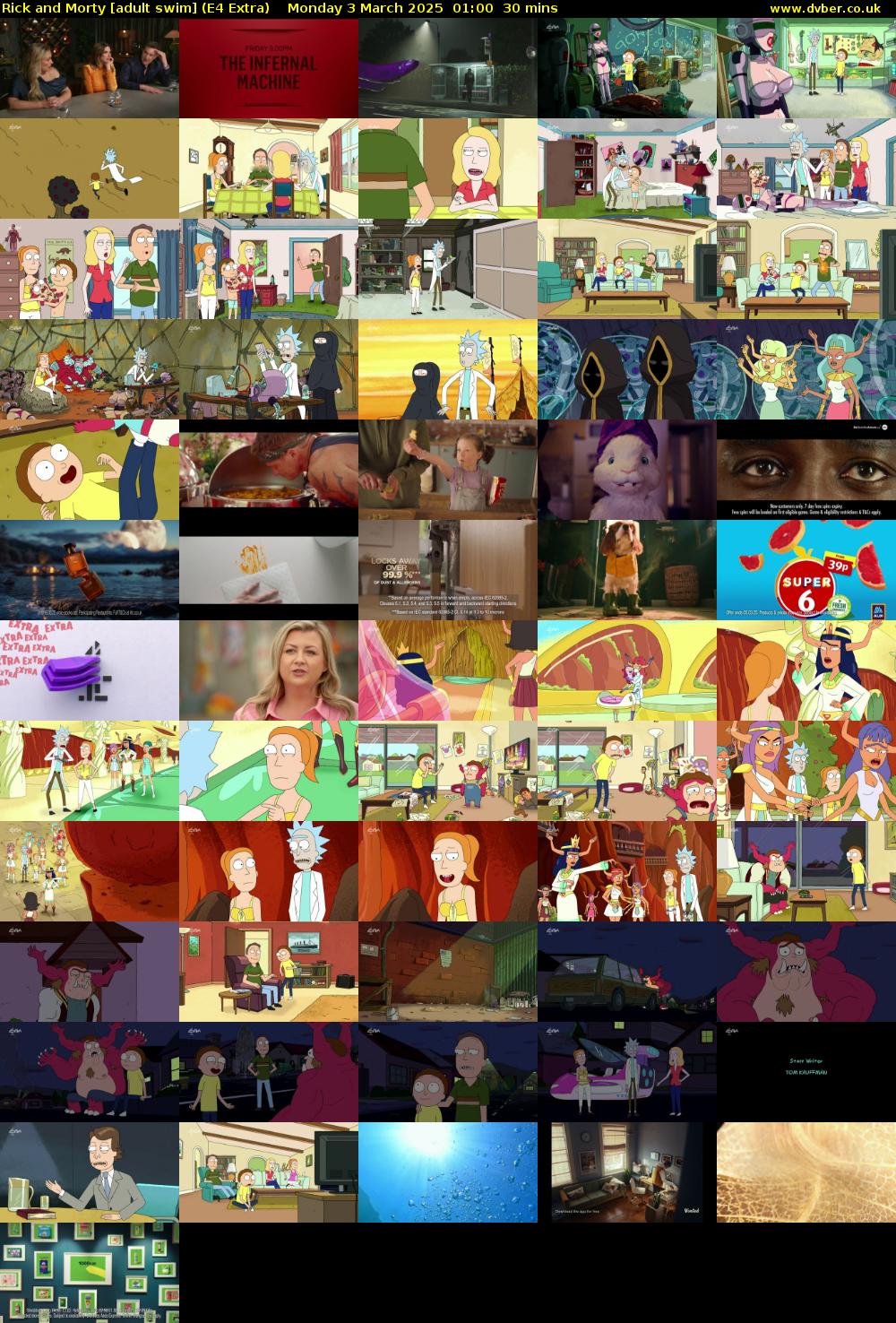 Rick and Morty [adult swim] (E4 Extra) Monday 3 March 2025 01:00 - 01:30