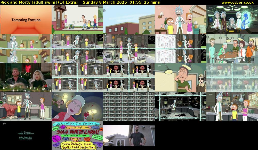 Rick and Morty [adult swim] (E4 Extra) Sunday 9 March 2025 01:55 - 02:20