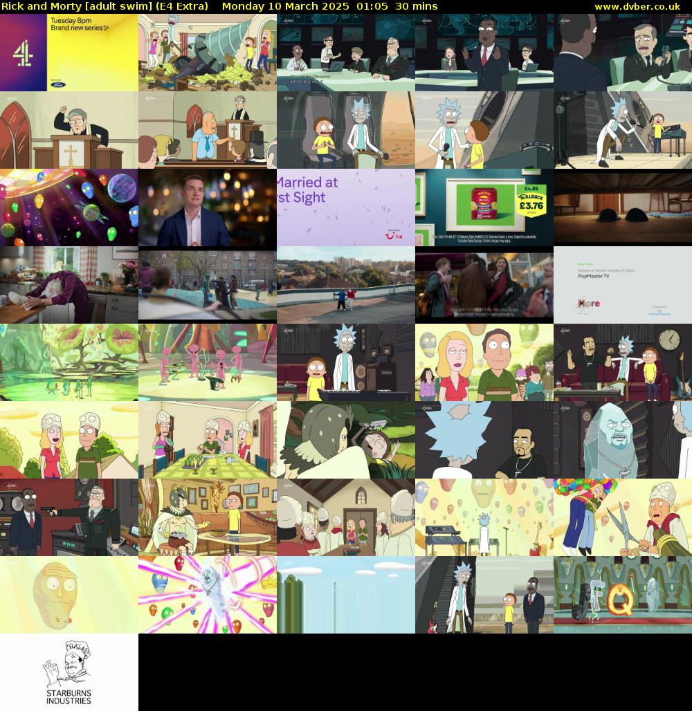 Rick and Morty [adult swim] (E4 Extra) Monday 10 March 2025 01:05 - 01:35