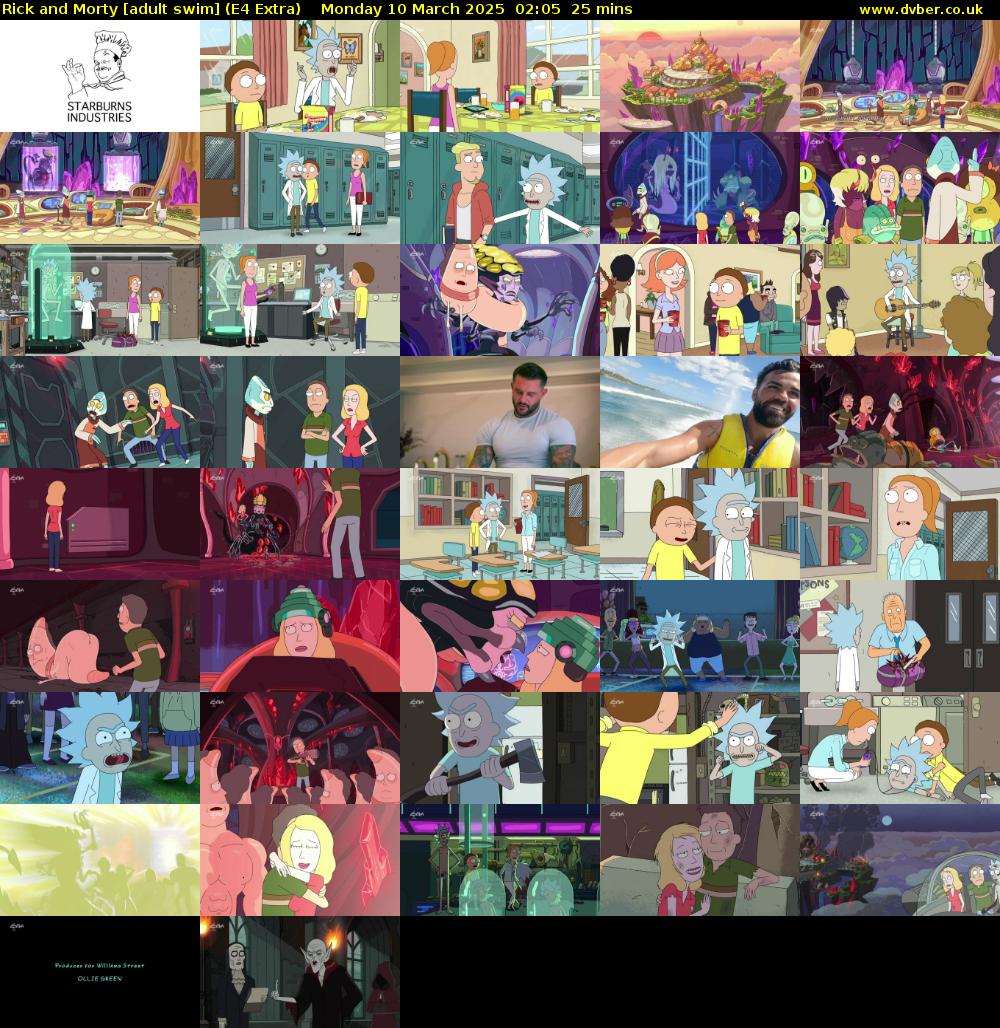Rick and Morty [adult swim] (E4 Extra) Monday 10 March 2025 02:05 - 02:30