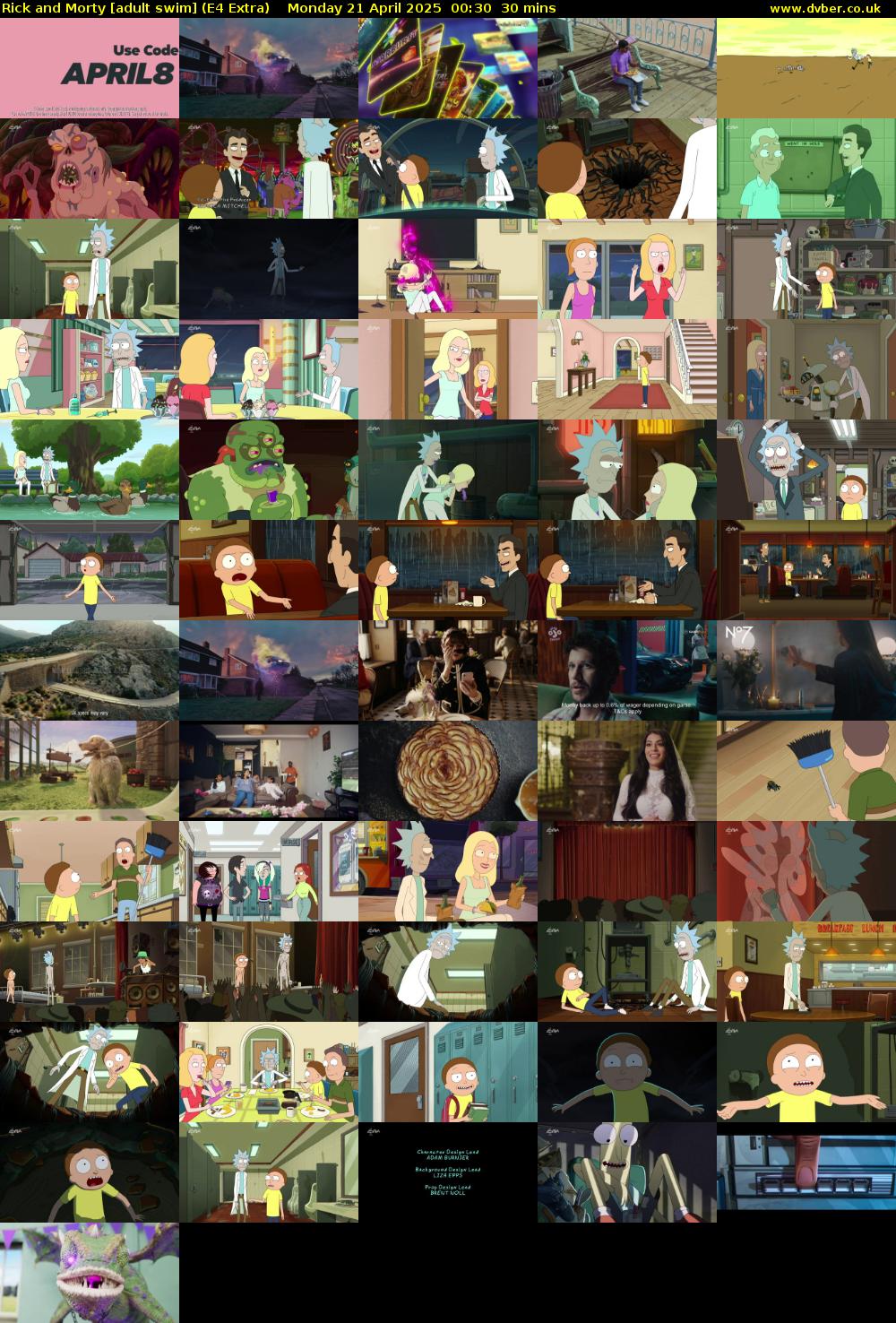 Rick and Morty [adult swim] (E4 Extra) Monday 21 April 2025 00:30 - 01:00