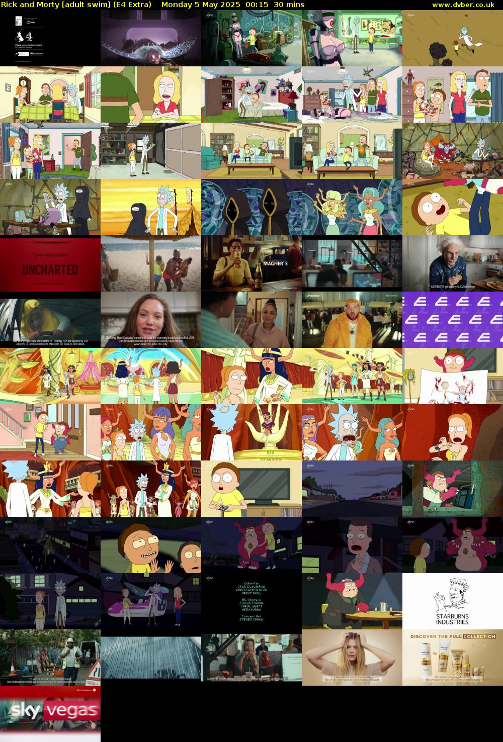 Rick and Morty [adult swim] (E4 Extra) Monday 5 May 2025 00:15 - 00:45
