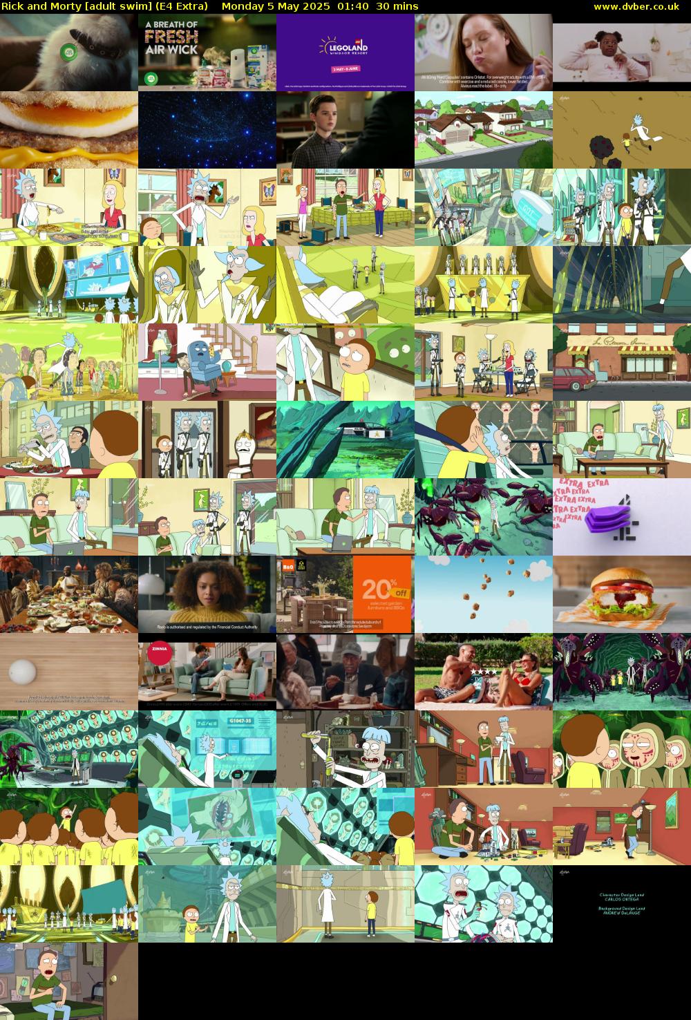 Rick and Morty [adult swim] (E4 Extra) Monday 5 May 2025 01:40 - 02:10