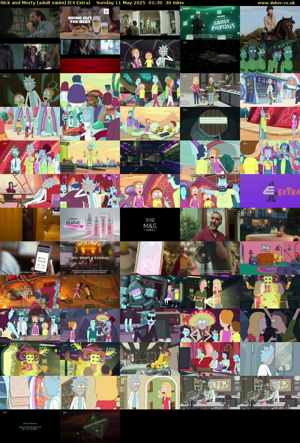 Rick and Morty [adult swim] (E4 Extra) Sunday 11 May 2025 01:30 - 02:00