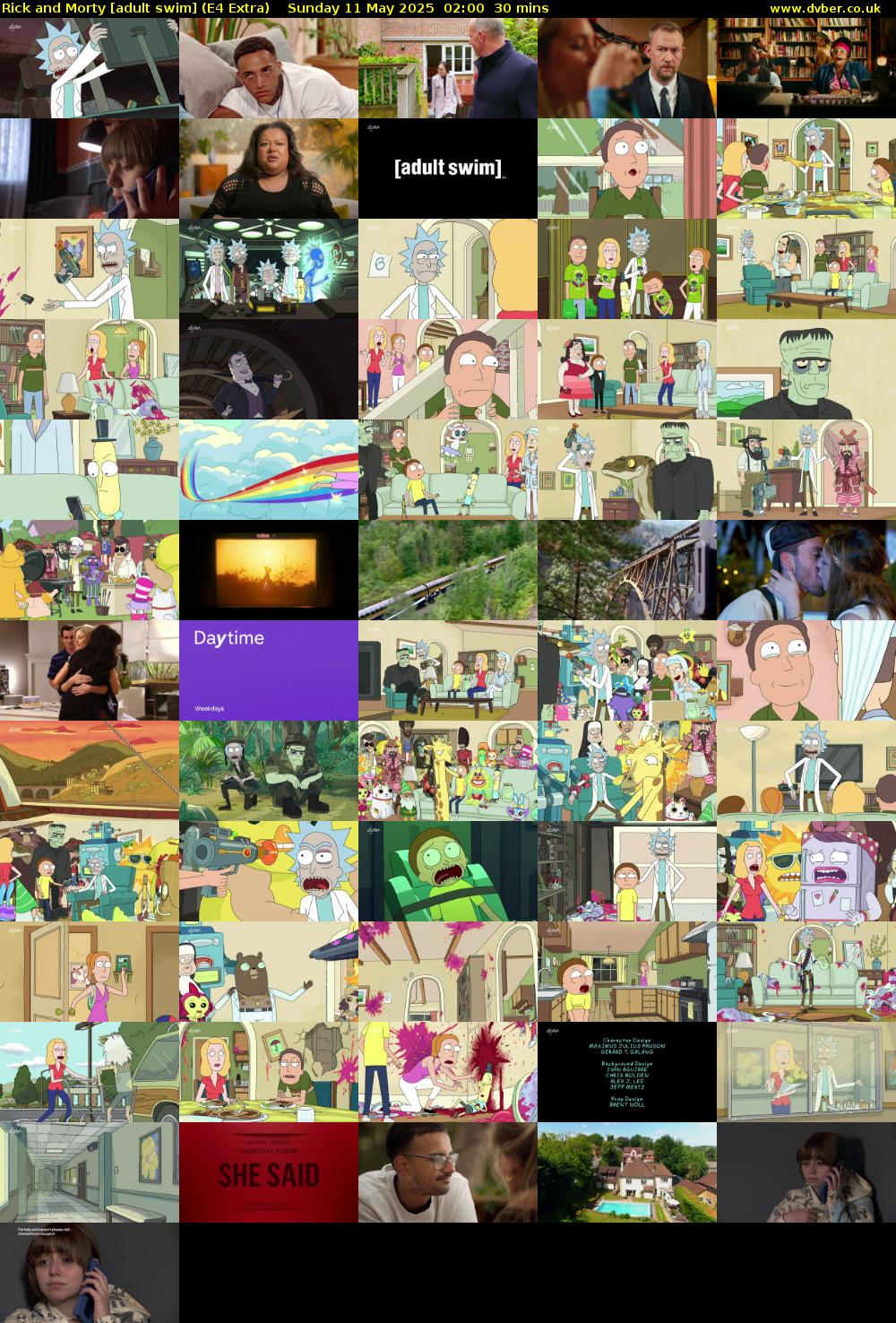 Rick and Morty [adult swim] (E4 Extra) Sunday 11 May 2025 02:00 - 02:30