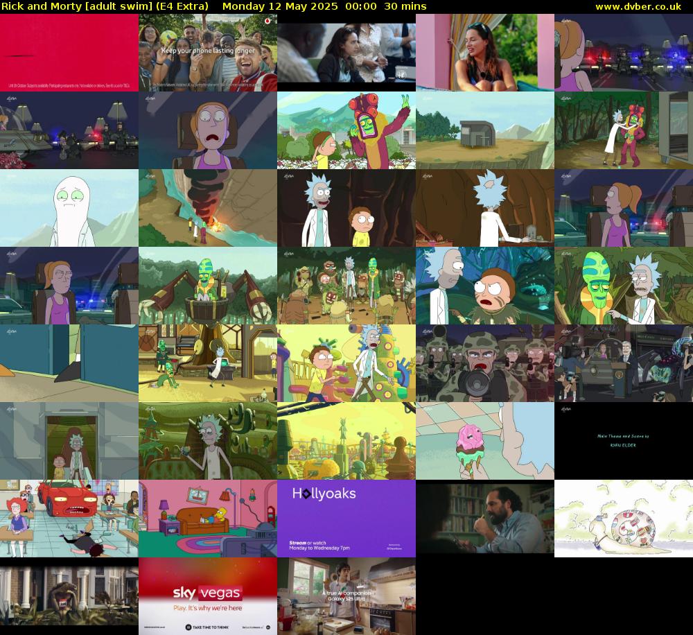 Rick and Morty [adult swim] (E4 Extra) Monday 12 May 2025 00:00 - 00:30