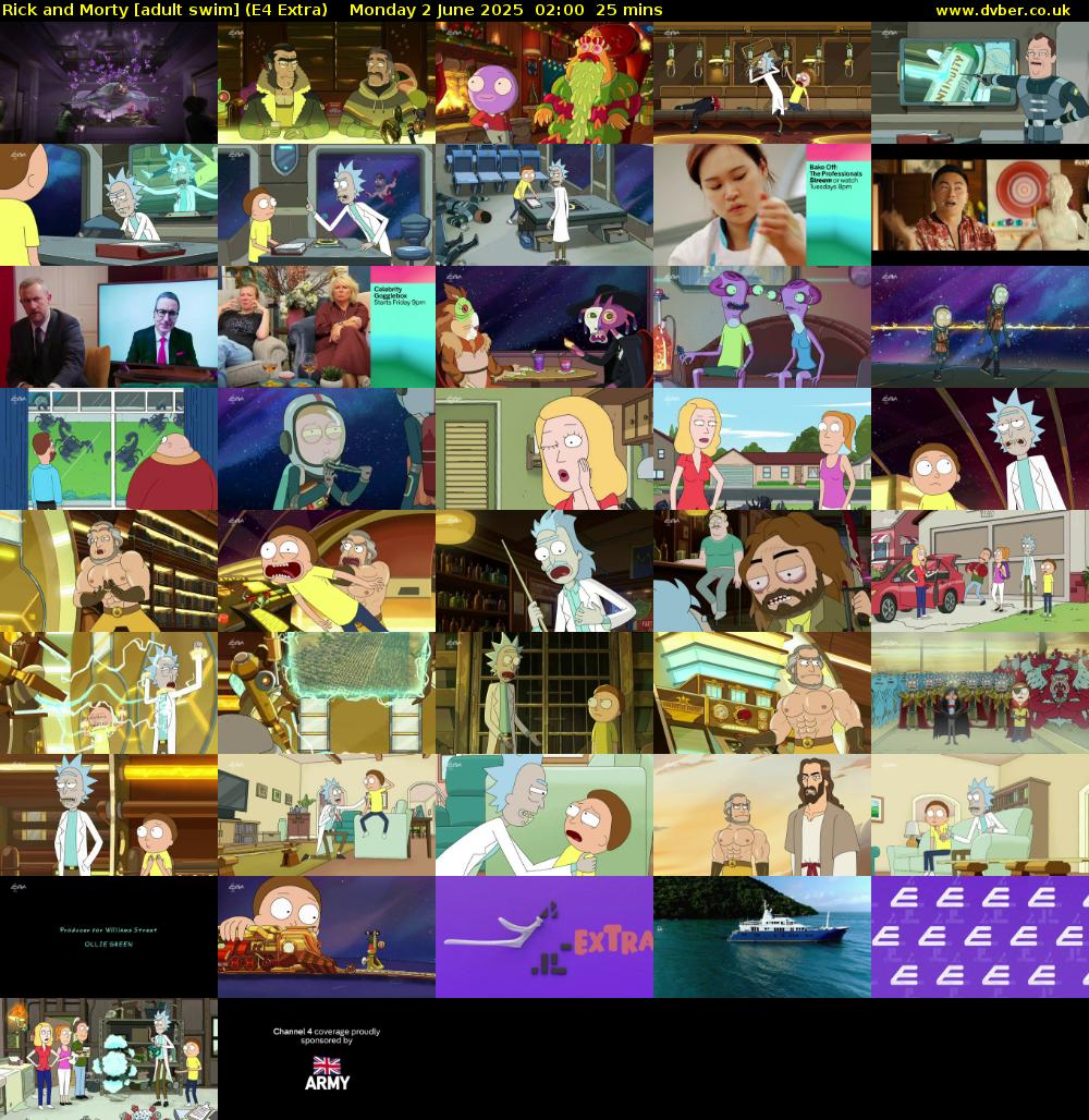 Rick and Morty [adult swim] (E4 Extra) Monday 2 June 2025 02:00 - 02:25