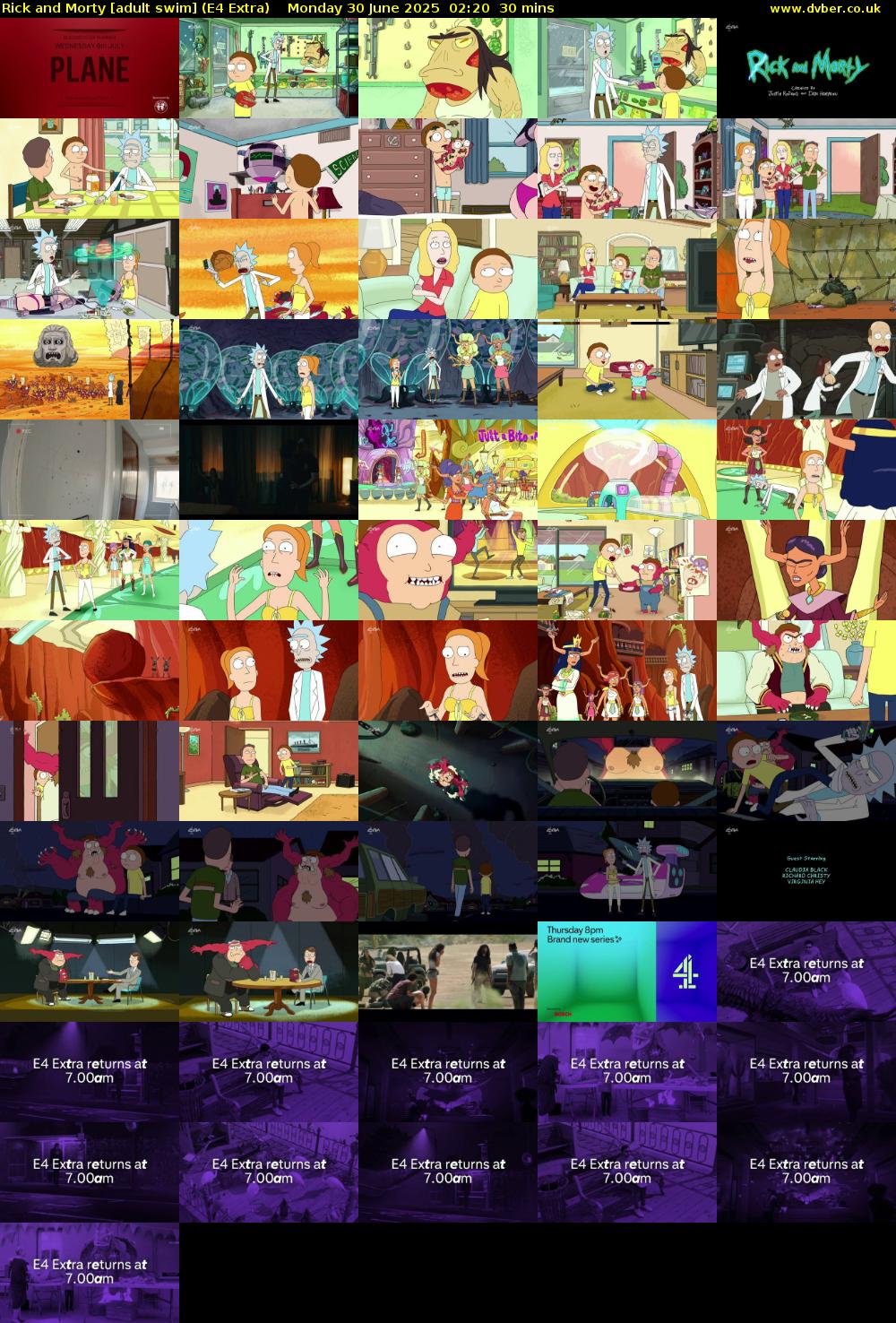Rick and Morty [adult swim] (E4 Extra) Monday 30 June 2025 02:20 - 02:50