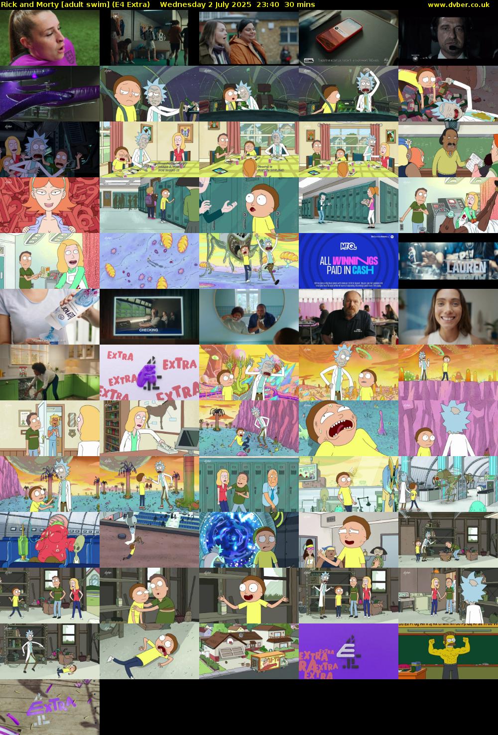 Rick and Morty [adult swim] (E4 Extra) Wednesday 2 July 2025 23:40 - 00:10