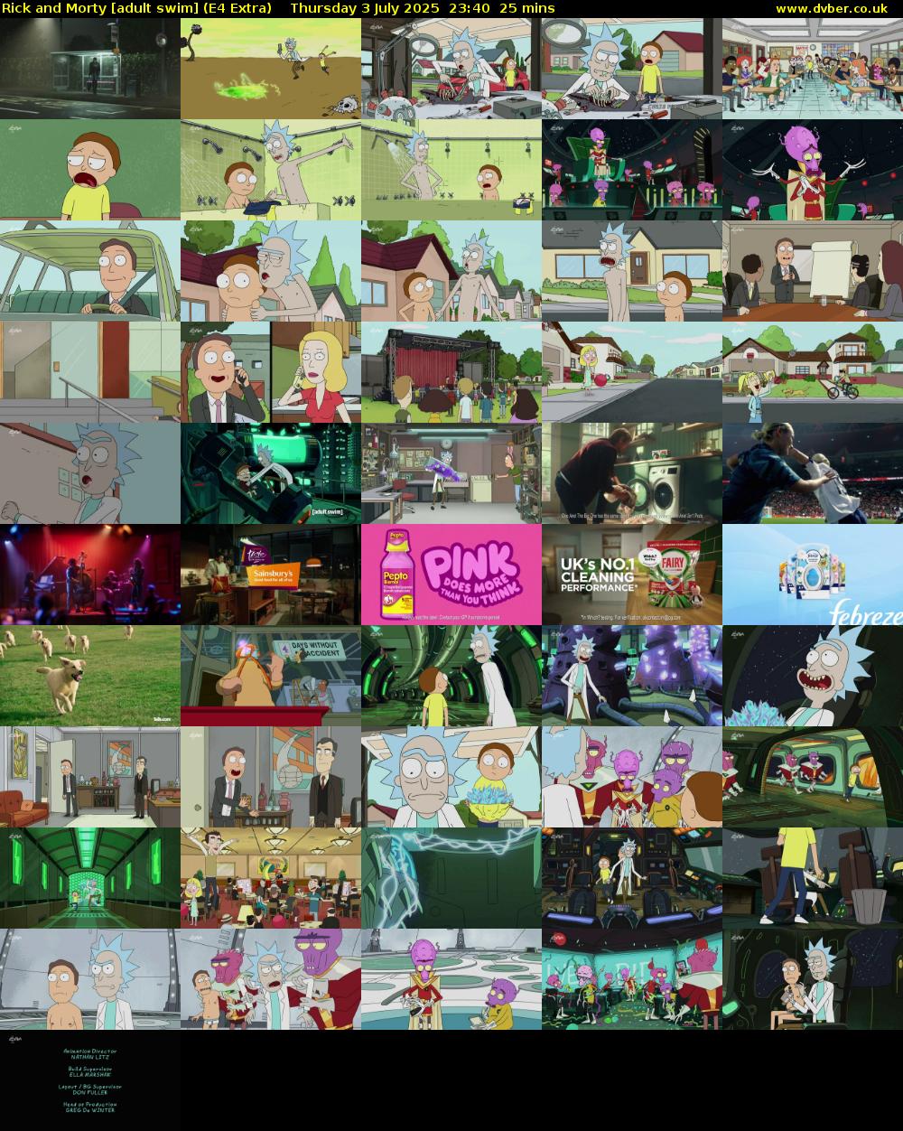 Rick and Morty [adult swim] (E4 Extra) Thursday 3 July 2025 23:40 - 00:05
